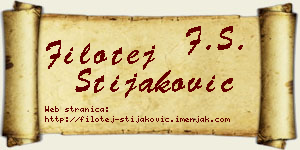 Filotej Stijaković vizit kartica